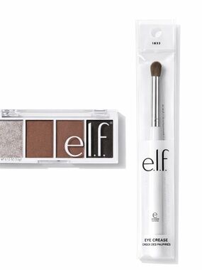 e.l.f. Truffle Brown Neutral Eyeshadow Quad with Eye Crease Brush